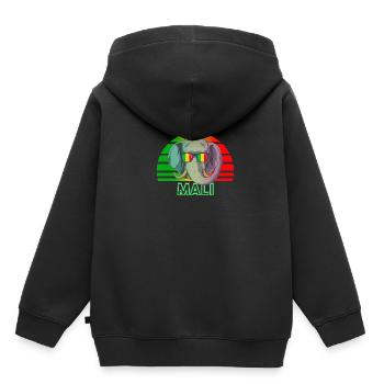 Mali - Sweat Premium à capuche enfant bio - noir - Dos - AI Model Kid Male (0cm)