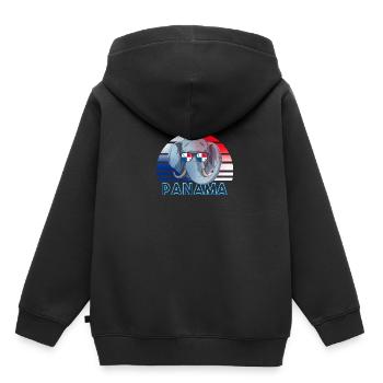 Panama - Sweat Premium à capuche enfant bio - noir - Dos - AI Model Kid Male (0cm)