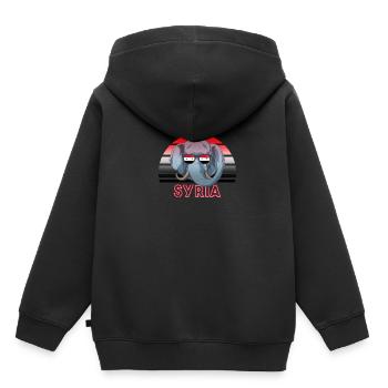 Syria - Kids Premium Organic Hoodie - black - Back - AI Model Kid Male (0cm)