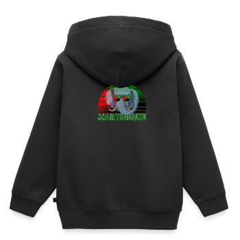 Martinique - Kinder Premium Organic Hoodie - Schwarz - Hinten - AI Model Kid Male (0cm)