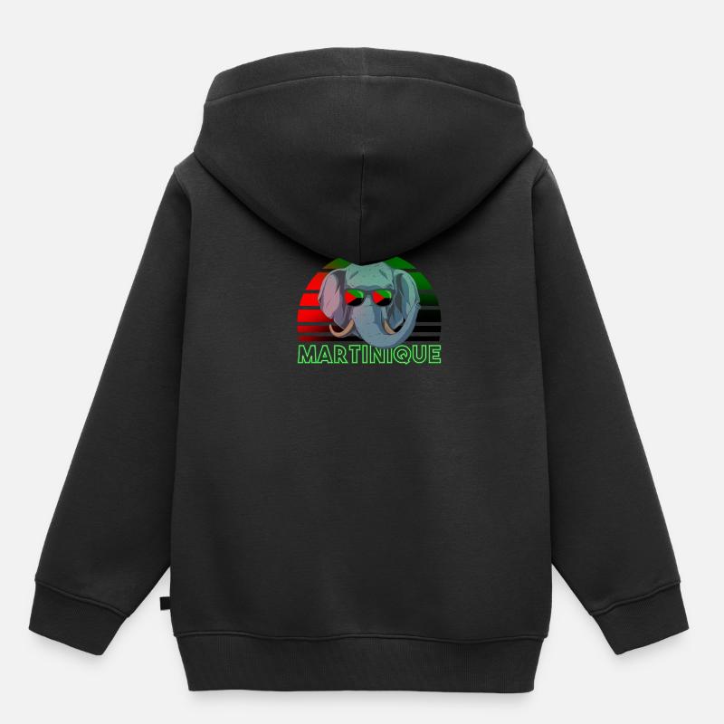 Martinique - Sweat Premium à capuche enfant bio - noir