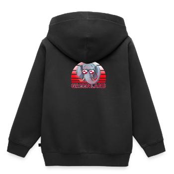 Groenland - Sweat Premium à capuche enfant bio - noir - Dos - AI Model Kid Male (0cm)