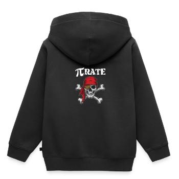 Pi Rate Drôle Math Pirate Blague - Sweat Premium à capuche enfant bio - noir - Dos - AI Model Kid Male (0cm)