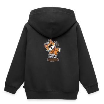 Écrasez le système anarchiste Corgi - Sweat Premium à capuche enfant bio - noir - Dos - AI Model Kid Male (0cm)