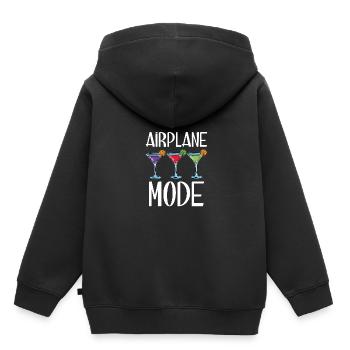 8 Airplane Mode copy - Kinder Premium Organic Hoodie - Schwarz - Hinten - AI Model Kid Male (0cm)