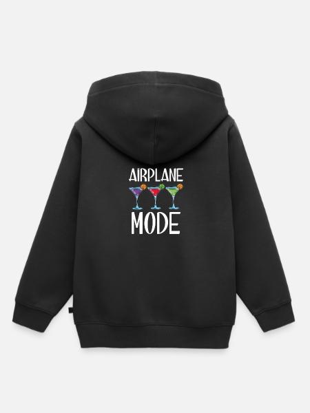 8 Airplane Mode copy - Kinder Premium Organic Hoodie - Schwarz