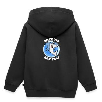 24 Agréable à manger vous Sarcasme enfants copie - Sweat Premium à capuche enfant bio - noir - Dos - AI Model Kid Male (0cm)