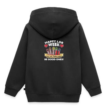 Bonne semaine de laboratoire - Sweat Premium à capuche enfant bio - noir - Dos - AI Model Kid Male (0cm)