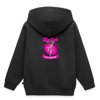 Ballettmädchen Ballerina-Tänzerin - Kinder Premium Organic Hoodie - Schwarz - Hinten - AI Model Kid Male (0cm)
