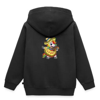 Einhorn Tacos Cinco De Mayo Kinder - Kinder Premium Organic Hoodie - Schwarz - Hinten - AI Model Kid Male (0cm)