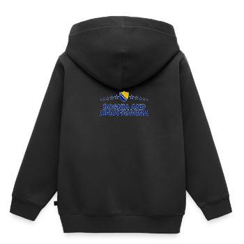Bosnien und Herzegowina - Kinder Premium Organic Hoodie - Schwarz - Hinten - AI Model Kid Male (0cm)