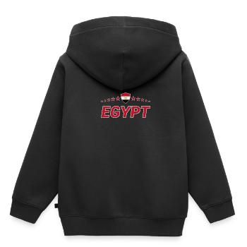 Ägypten - Kinder Premium Organic Hoodie - Schwarz - Hinten - AI Model Kid Male (0cm)
