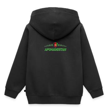 Afghanistan - Kinder Premium Organic Hoodie - Schwarz - Hinten - AI Model Kid Male (0cm)