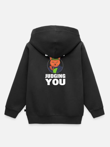 Silently Judging You Privatdetektiv - Kinder Premium Organic Hoodie - Schwarz