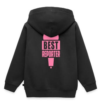 Reporter Korrespondent Journalist Medien Beruf - Kinder Premium Organic Hoodie - Schwarz - Hinten - AI Model Kid Male (0cm)