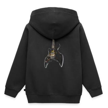 Gitarre - Kinder Premium Organic Hoodie - Schwarz - Hinten - AI Model Kid Male (0cm)