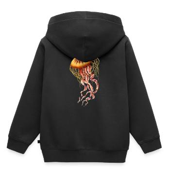 jellyfish fish jellyfish fish animal animal ocean sea - Kids Premium Organic Hoodie - black - Back - AI Model Kid Male (0cm)
