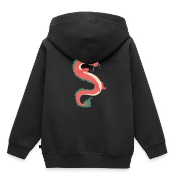 Dragon chinois - Sweat Premium à capuche enfant bio - noir - Dos - AI Model Kid Male (0cm)