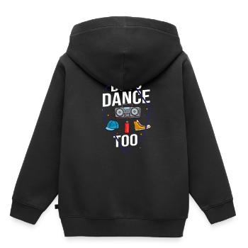 Breakdance Music Breaking BBoy Bgirl - Kids Premium Organic Hoodie - black - Back - AI Model Kid Male (0cm)