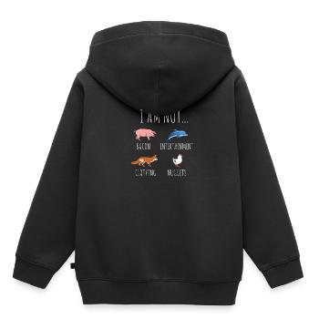 Tierschutz Statement Tierschützer Tierfreund - Kinder Premium Organic Hoodie - Schwarz - Hinten - AI Model Kid Male (0cm)