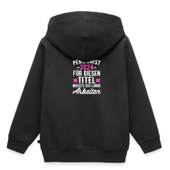 Pensionierung 2024 - Pensionsistin Für Diesen - Kinder Premium Organic Hoodie - Schwarz - Hinten - AI Model Kid Male (0cm)