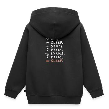 Student - Kinder Premium Organic Hoodie - Schwarz - Hinten - AI Model Kid Male (0cm)