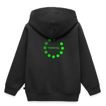 Thinking Charging Indicator Loading Bar - Kids Premium Organic Hoodie - black - Back - AI Model Kid Male (0cm)