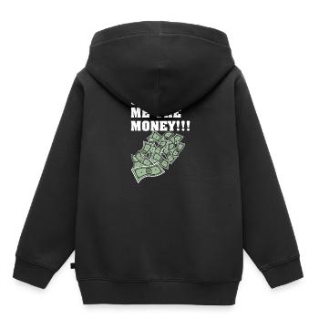Show Money Design für gut verdienende Berufstätige - Kinder Premium Organic Hoodie - Schwarz - Hinten - AI Model Kid Male (0cm)
