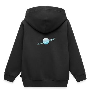 Illustration cool de la planète Uranus - Sweat Premium à capuche enfant bio - noir - Dos - AI Model Kid Male (0cm)