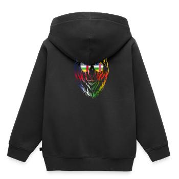 République centrafricaine - Sweat Premium à capuche enfant bio - noir - Dos - AI Model Kid Male (0cm)
