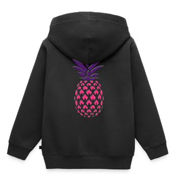 ANANAS STYLIZED - Kids Premium Organic Hoodie - black - Back - AI Model Kid Male (0cm)