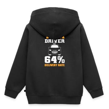 Lustiger Taxifahrer - Kinder Premium Organic Hoodie - Schwarz - Hinten - AI Model Kid Male (0cm)