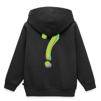 Point d'interrogation - Sweat Premium à capuche enfant bio - noir - Dos - AI Model Kid Male (0cm)