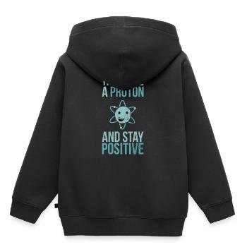 Penser comme Proton - la science - Sweat Premium à capuche enfant bio - noir - Dos - AI Model Kid Male (0cm)