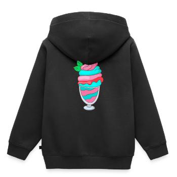 Gobelets à glace - Sweat Premium à capuche enfant bio - noir - Dos - AI Model Kid Male (0cm)