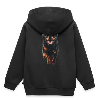 Rottweiler - Kinder Premium Organic Hoodie - Schwarz - Hinten - AI Model Kid Male (0cm)
