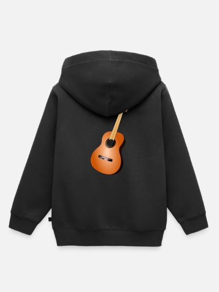 Gitarre - Hoodie Premium barn ekologisk - svart