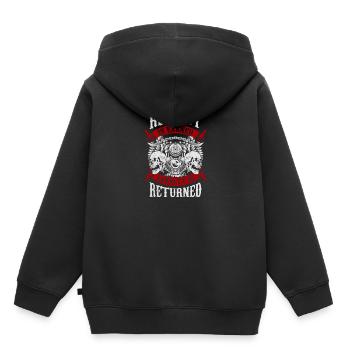 Bikers Quotes Loyalty wird Motorradfahrer zurückgegeben - Kinder Premium Organic Hoodie - Schwarz - Hinten - AI Model Kid Male (0cm)