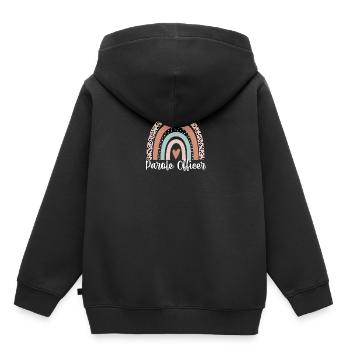 Agent de libération conditionnelle Rainbow Leopard Drôle Libération Conditionnelle - Sweat Premium à capuche enfant bio - noir - Dos - AI Model Kid Male (0cm)