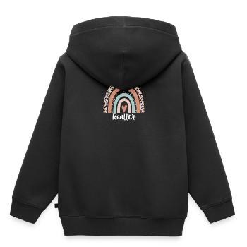 Makler Regenbogen Leopard Lustige Makler Wertschätzung - Kinder Premium Organic Hoodie - Schwarz - Hinten - AI Model Kid Male (0cm)