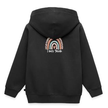Reiseleiter Tourismus Reiseleiter Regenbogen Leopard Funn - Kinder Premium Organic Hoodie - Schwarz - Hinten - AI Model Kid Male (0cm)