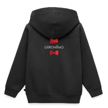 Geronimo Fez & Bowtie - Kids Premium Organic Hoodie - black - Back - AI Model Kid Male (0cm)