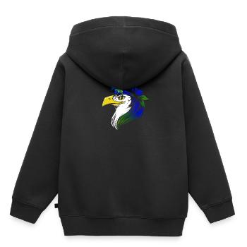 Île Christmas - Sweat Premium à capuche enfant bio - noir - Dos - AI Model Kid Male (0cm)