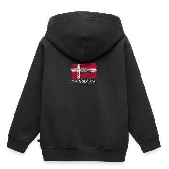 Drapeau danois - Sweat Premium à capuche enfant bio - noir - Dos - AI Model Kid Male (0cm)