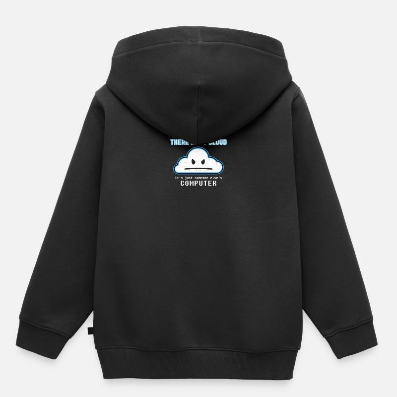 Funny Programmer Joke - Il n'y a pas de nuage graphique - Sweat Premium à capuche enfant bio - noir