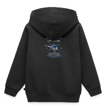 Big Game Contest Paradise Hook Mojo Design Tee - Kinder Premium Organic Hoodie - Schwarz - Hinten - AI Model Kid Male (0cm)