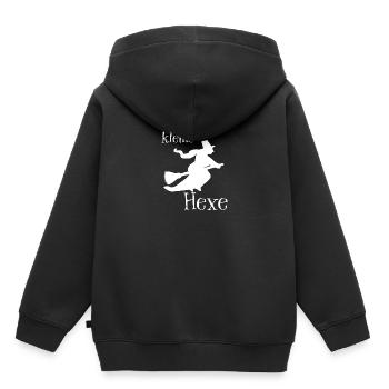 Kleine Hexe mit Besen - Kinder Premium Organic Hoodie - Schwarz - Hinten - AI Model Kid Male (0cm)