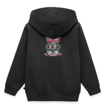 Lieber ein Wolf Odins als ein Lamm Gottes - Kinder Premium Organic Hoodie - Schwarz - Hinten - AI Model Kid Male (0cm)