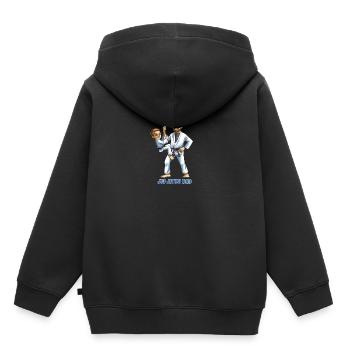 BJJ Dad-BJJ Jiu-Jitsu, grappling and MMA - Kids Premium Organic Hoodie - black - Back - AI Model Kid Male (0cm)