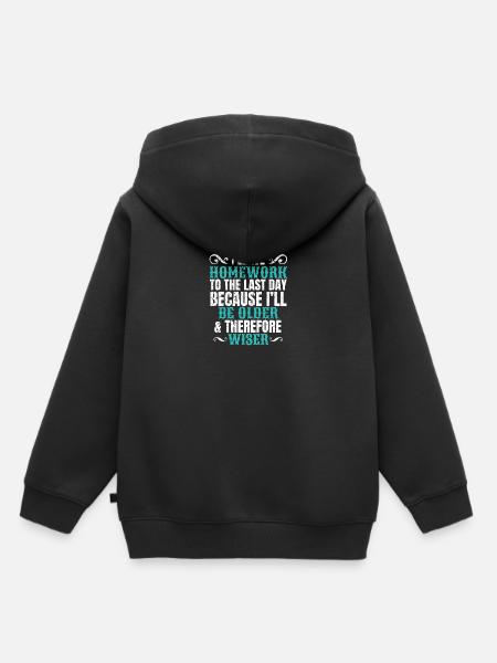 Śmieszne zadanie domowe Prezent Humor Nastolatki Dziewczęta i chłopcy - Hoodie Premium barn ekologisk - svart